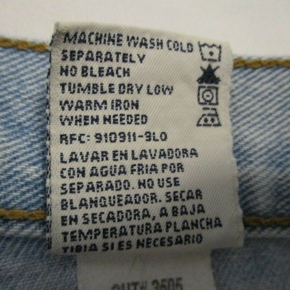 Vintage High Waist Cropped Jeans sz 4 100% Cotton Faded Blue - Picture 10 of 10